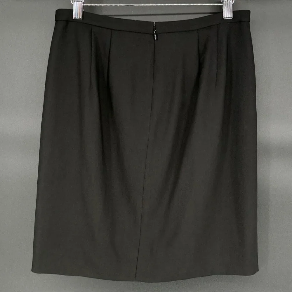 J. Crew Womens Wool Career Skirt Size 4 Black Above the Knee Office Professional